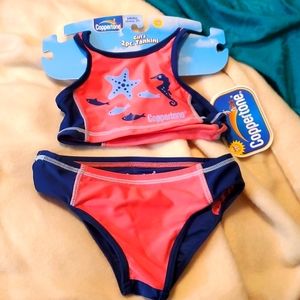 Girls coppertone 2 piece tankini